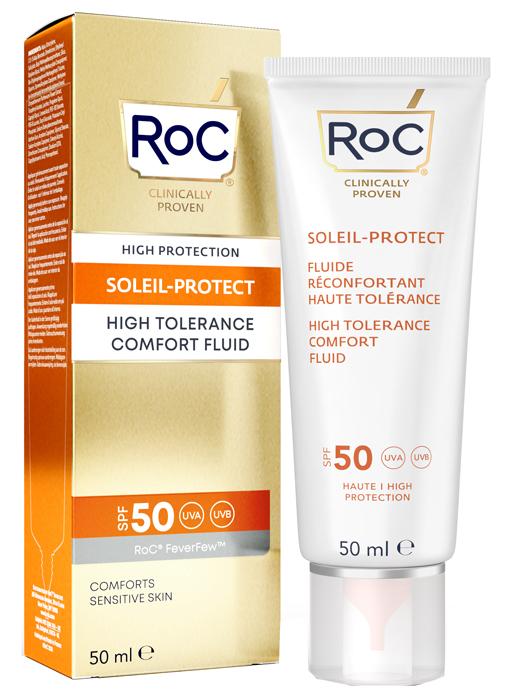 Roc Fluido Solare Viso Comfort Alta Tollerabilità SPF50+ 50 ml