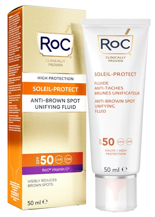 Roc Fluido Solare Viso Uniformante Anti Macchie SPF50+ 50 ml