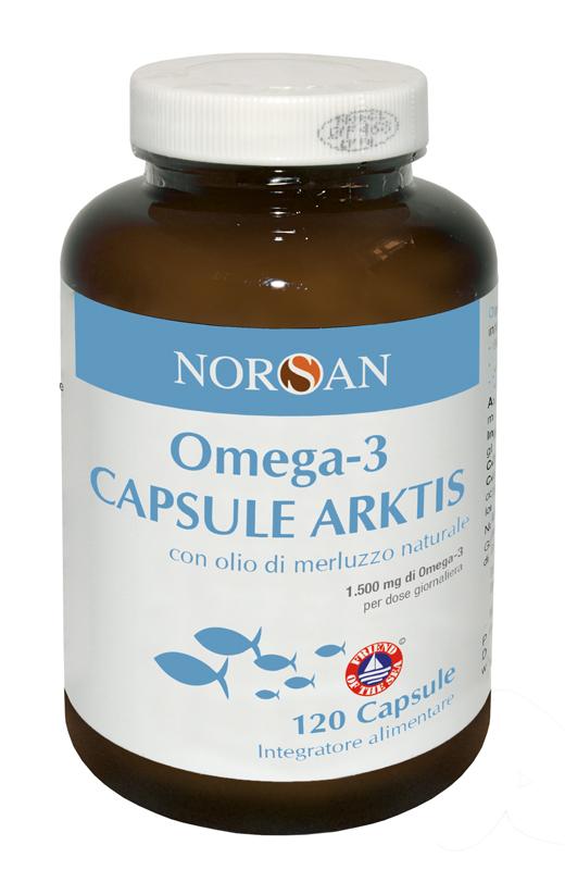Norsan Arktis Omega 3 Integratore Con Olio di Merluzzo Naturale 120 Capsule