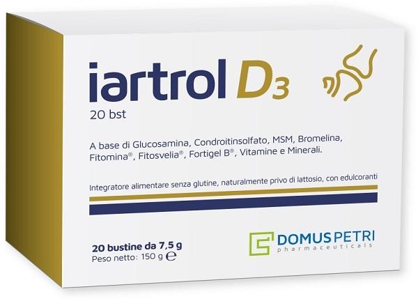 Iartrol D3 Integratore Per il Benessere di Articolazioni e Ossa 20 bustine