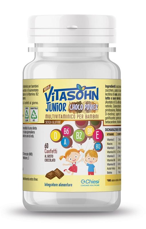 Vitasohn Junior Choco Power Integratore Multivitaminico per Bambini 60 Confetti