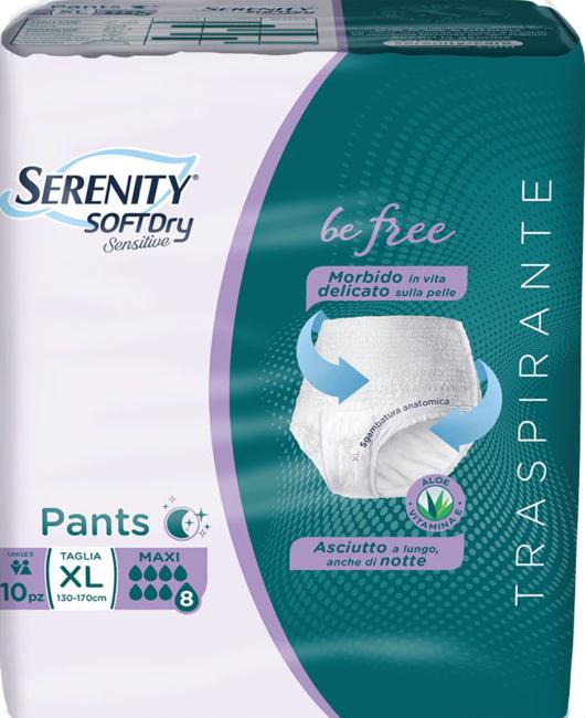 Serenity Pants Pannolini Mutandina Taglia XL 10 pezzi