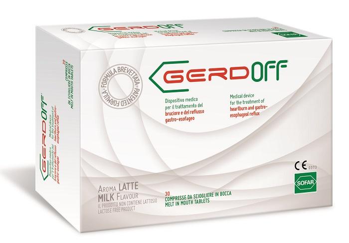 Gerdoff Gusto Latte Integratore per il Reflusso Gastro-Esofageo 30 Compresse