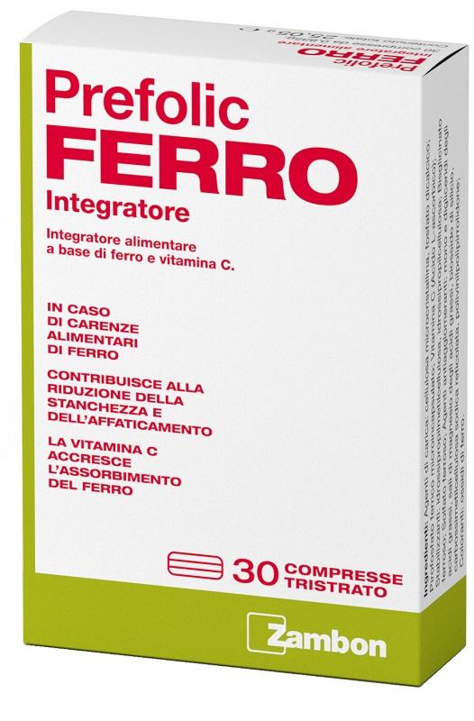 Zambon Prefolic Ferro Integrazione di Ferro e Vitamina C 30 Compresse