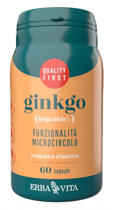 Erba Vita Ginkgo Integratore per la Funzionalità del Microcircolo 60 Capsule