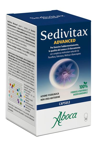 Aboca Sedivitax Advanced Integratore Alimentare per Sonno e Relax 30 Capsule