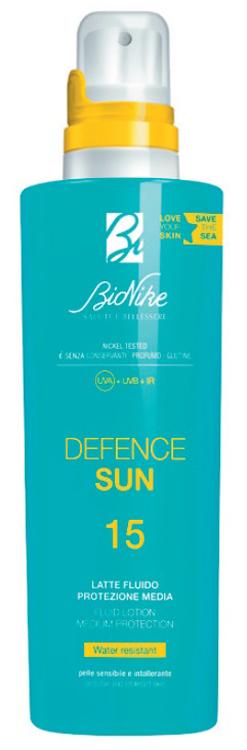 BioNike Defence Sun SPF15 Latte Fluido Protezione Media Pelli Sensibili 200ml