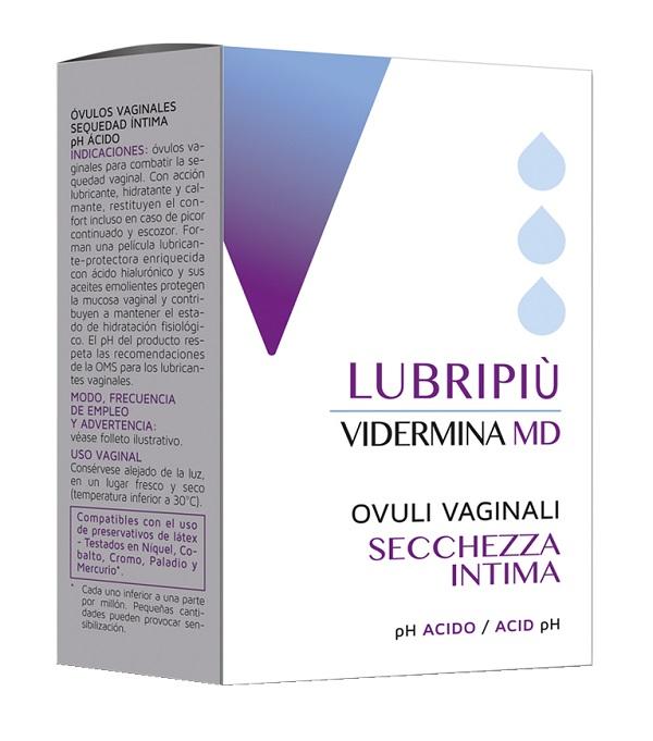 Vidermina MD Lubripiù 10 Ovuli Vaginali per la Secchezza Intima