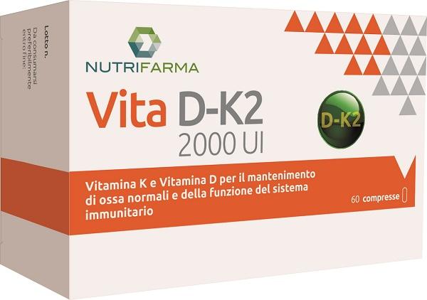 Vita D-K2 Integratore in Compresse da 60 Pezzi