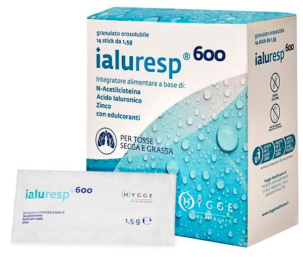 Ialuresp 600 Granulato per Benessere delle Vie Respiratorie 14 Stick