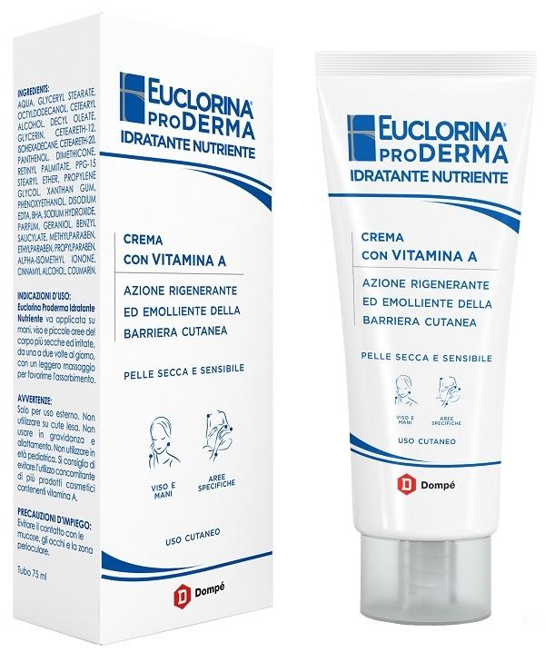 Euclorina Proderma Crema Idratante e Nutriente per Pelle Secca 75 ml
