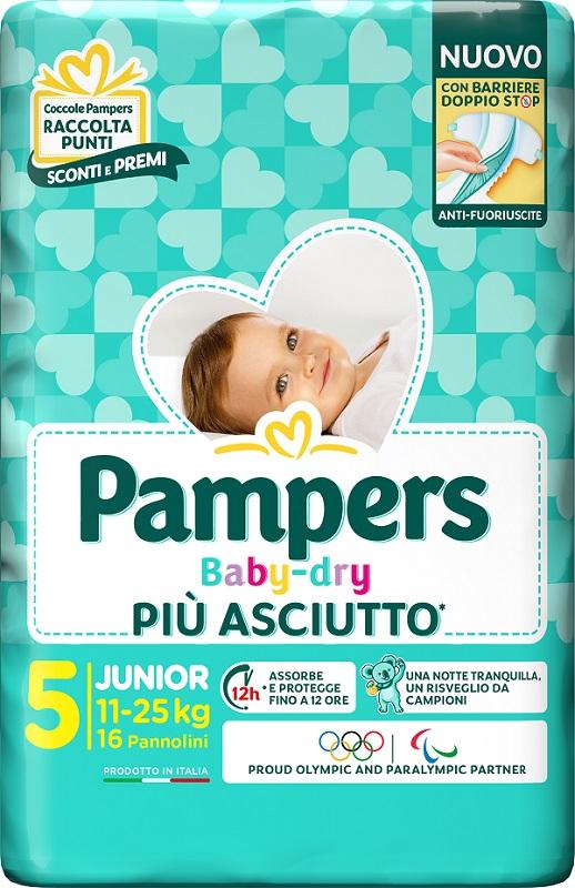 Pampers Mutandine Downcount Junior Assorbenti per Bambini 16 Pezzi