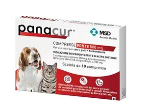 Panacur-10 Compresse da 500 mg per il Trattamento dei Parassiti nei Cani e nei Gatti