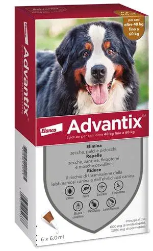 Advantix Spot-On per Cani di Taglia Grande 6 Pipette 40-60kg