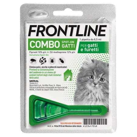 Frontline Combo Antiparassitario per Gatti con Pelo Lungo 1 Pipetta
