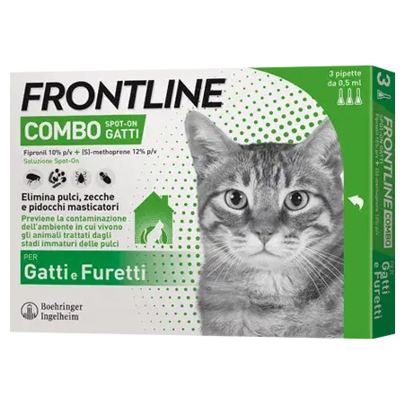 Frontline Combo per Gatti e Animali Domestici contro Pulci e Zecche