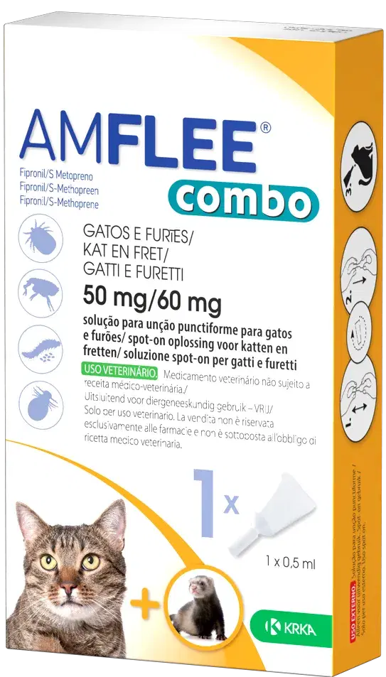 Amflee Combo Pipette Antiparassitarie per Gatti e Furetti