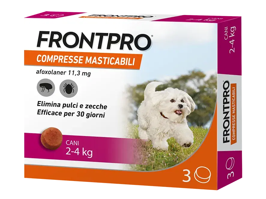 Antiparassitario Frontpro 3 Compresse per Cani 2-4 kg 11,3 mg