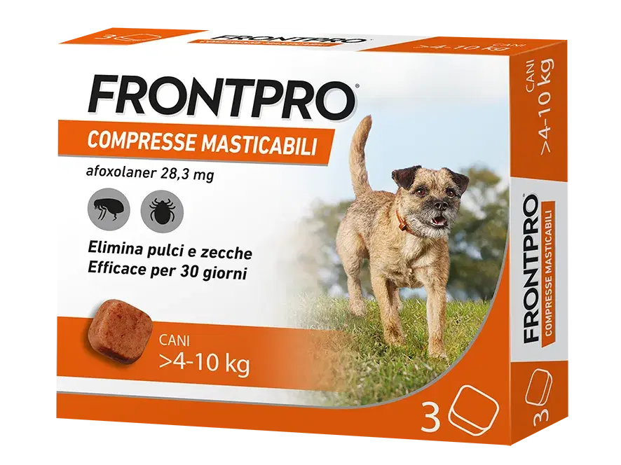 Frontpro Integratore in Compresse da 3 Pezzi per il Controllo del Peso per Cani da 4 a 10 kg
