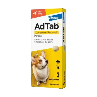 Adtab Compresse per Cani 225 mg per Peso 5,5-11 kg