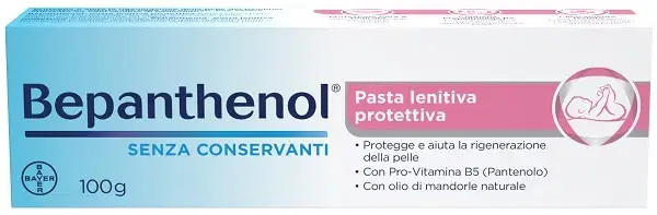 Bepanthenol Pasta Lenitiva Protettiva con Pantenolo Senza Cortisone per Irritazione Pannolino 100gr