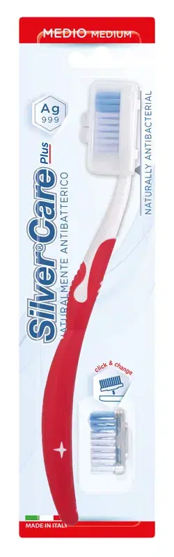 Silvercare Spazzolino Plus Medio con Ricambio 1 pezzo