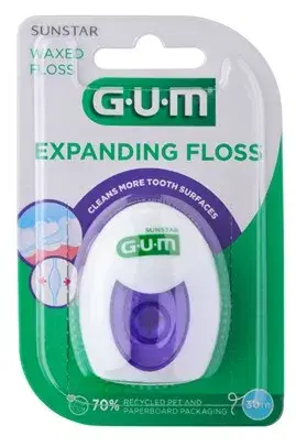 GUM Linea Igiene Dentale Quotidiana Expanding Floss Filo Interdentale Cerato
