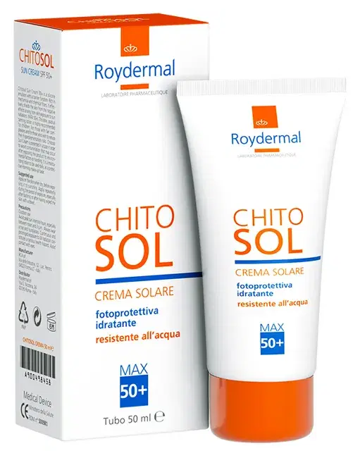 Chitosol Crema Solare Viso SPF 50+ Fotoprotettiva Idratante 50 ml