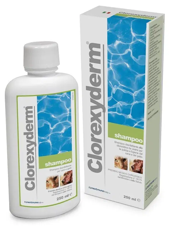 ICF Farmaceutici Linea Animali Domestici Clorexyderm Shampoo Cani e Gatti 250 ml