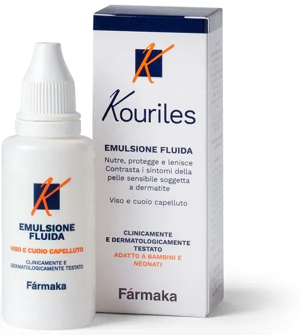 Abiogen Pharma Linea Kouriles Emulsione Fluida Lenitiva nelle Dermatiti 30 ml