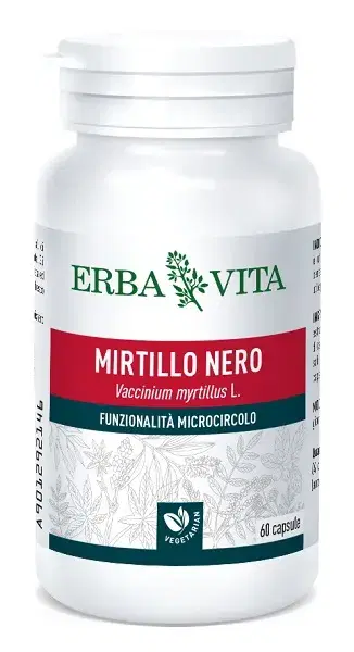Erba Vita Mirtillo Nero Integratore per la Funzionalità del Microcircolo 60 Caps