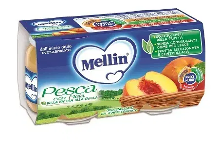 Mellin Omogeneizzato di Frutta Pesca Con Mela 2 x 100g