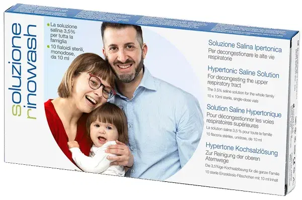 Air Liquide Rinowash Soluzione Salina Ipertonica Per Pulizia Naso 10 Fiale 10 ml