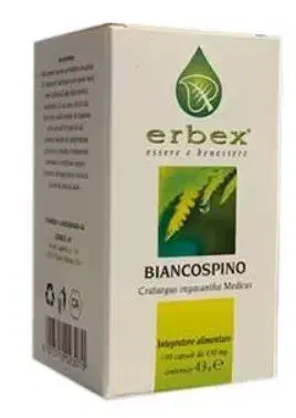 Erbex Biancospino Integratore 100 Capsule 430mg