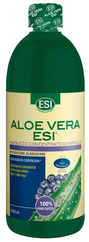 Esi Aloe Vera Succo Integratore Alimentare Purificatore con Mirtillo 1000 ml