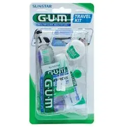 GUM Kit da Viaggio per Igiene Orale Completa in Formato Compatto