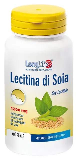 Long Life Linea Benessere dell'Organismo Integratore Lecitina di Soia 60 Perle