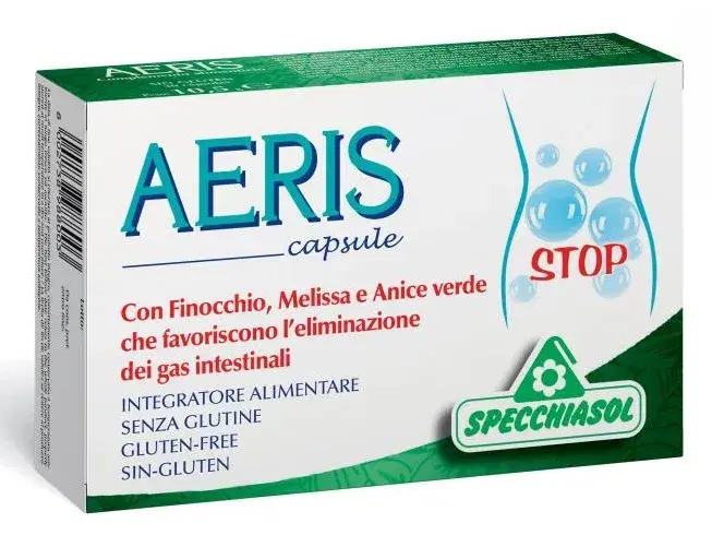 Specchiasol Aeris Integratore Utile per l'Eliminazione dei Gas 30 Capsule