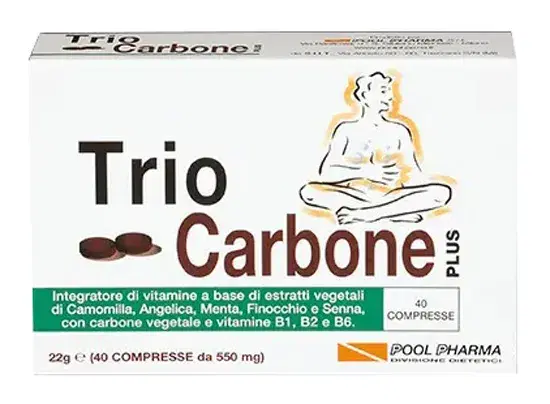 Triocarbone Plus Integratore Alimentare per i Gonfiori Intestinali 40 Compresse