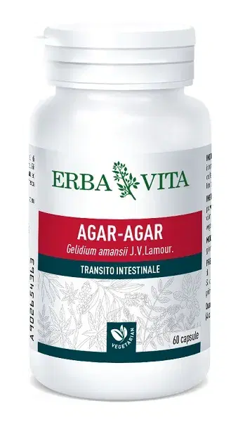 Erba Vita Agar-Agar Integratore per il Transito Intestinale 60 Capsule