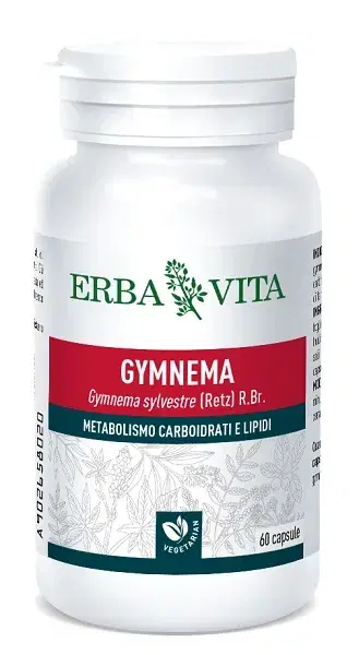 Erba Vita Gymnema Integratore Metabolismo Carboidrati e Lipidi 60 Capsule