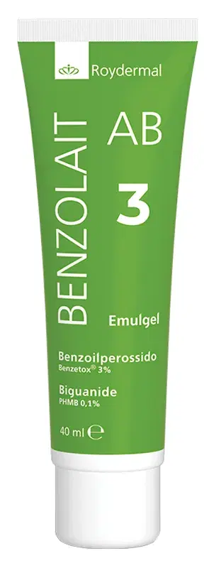 Roydermal Benzolait Ab3 Emulgel per Pelli a Tendenza Acneica 40 ml