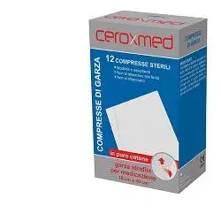 Ceroxmed Compresse di Garza Sterili Puro Cotone 10x10cm 100 pezzi