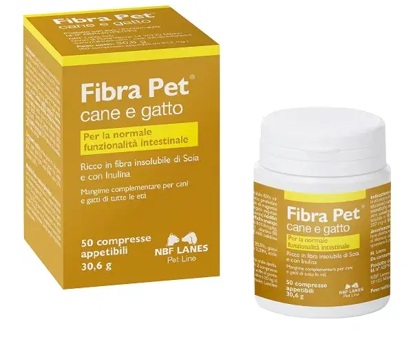 Nbf Lanes Fibra Pet Integratore di Fibre Cani E Gatti 50 Compresse
