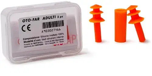 Otofar Tappi Auricolari in Gomma per Adulti 2 pezzi