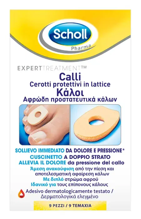 Scholl Cerotti Calli in Lattice - Protezione Rapido Sollievo da Dolore 9 Pezzi