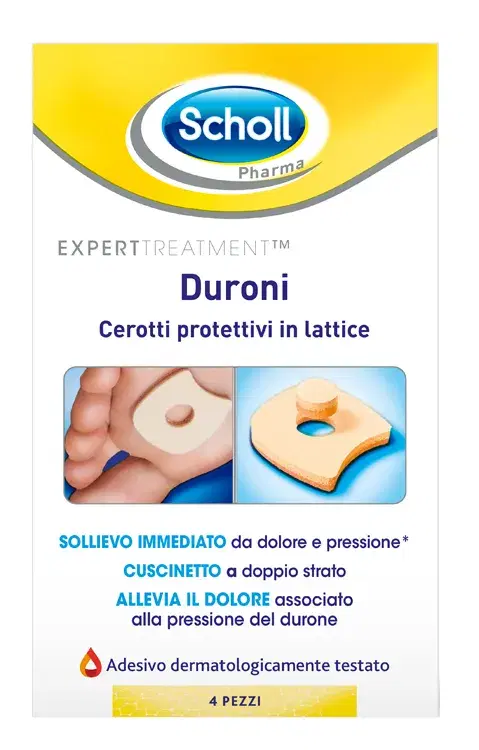 Scholl Cerotti Duroni in Lattice - Protezione Sollievo Rapido dal Dolore 4 Pezzi