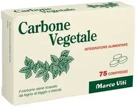 Marco Viti Carbone Vegetale Integratore per il Gonfiore Addominale 25 Compresse
