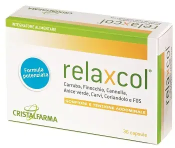 Cristalfarma Relaxcol Integratore Gonfiore e Tensione Addominale 36 Capsule