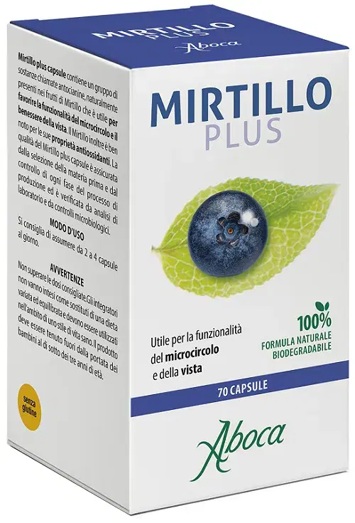 Aboca Mirtillo Plus Integratore Alimentare 70 Opercoli